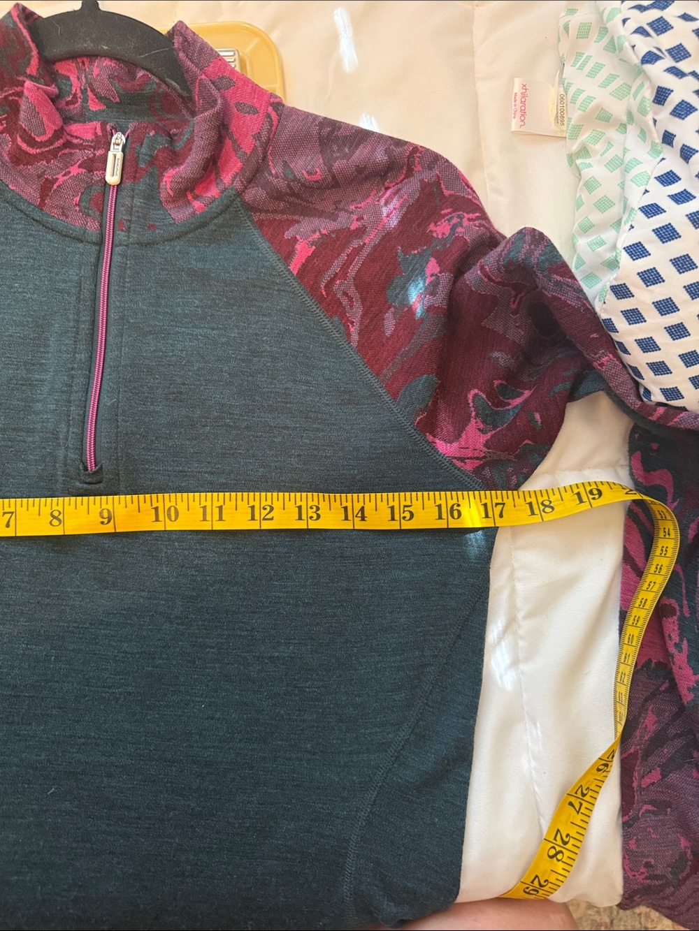 Smartwool Women's Merino 250 Base layer Pattern 1/4 Zip, Size M - Picture 6 of 10